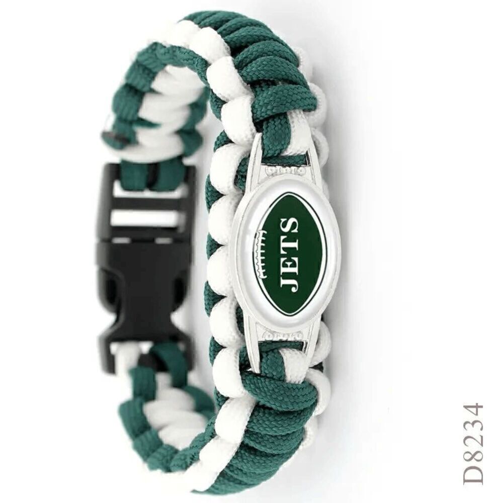 NFL NEW YORK JETS Woven Bracelet NIP - Picture 2 of 3